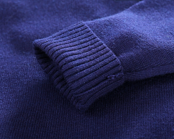 Изчистен дебел пуловер за момчета и момичета в зелен, бежов, сив и син цвят с О-образно деколте