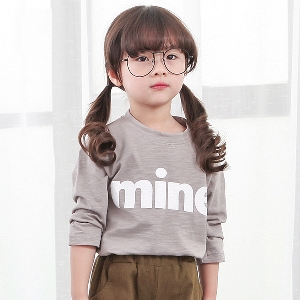 Детска блуза за момичета в над 10 цвята с надпис \'Mine\'
