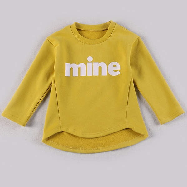 Детска блуза за момичета в над 10 цвята с надпис `Mine`