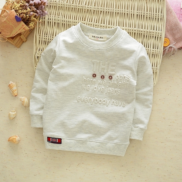 Детски дебел суичер за момичета с О-образно деколте в сив, сив и розов цвят с надписи