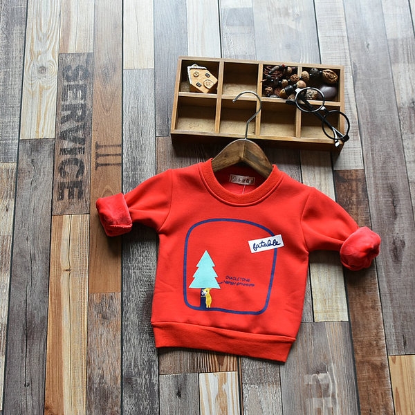 Детска дебела блуза за момичета и момчета с анимационни изображения в светлосин, сив, тъмносив, розов и червен цвят