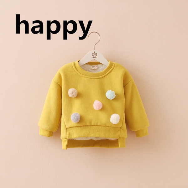 Детска кашмирена блуза за момчета и момичета в няколко цвята и 2 модела - на топчета и с картинка