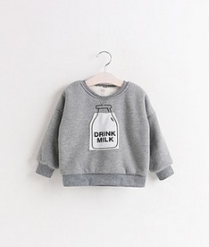 Детска кашмирена блуза за момчета и момичета в няколко цвята и 2 модела - на топчета и с картинка