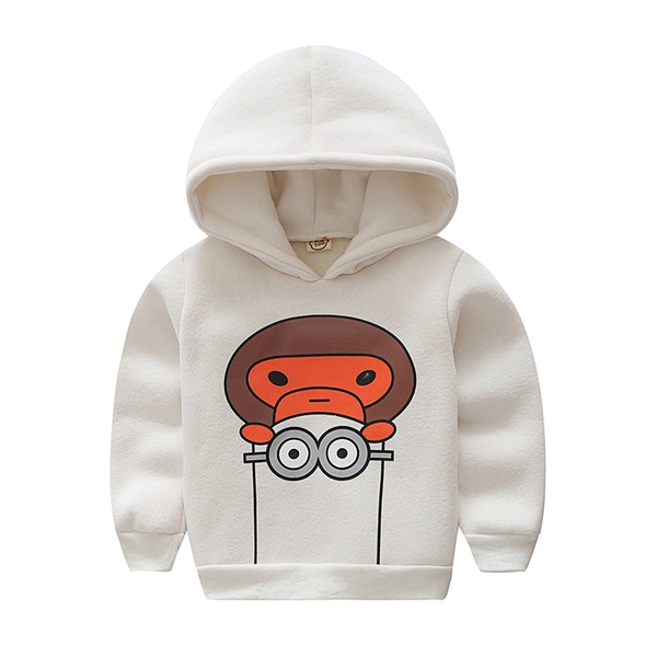 Детски пуловер за момчета и момичета с маймунка в червен, жълт, бял и син цвят