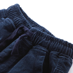 Детски панталони за момчета тип Слим с ластик, в син и сив цвят с джобове