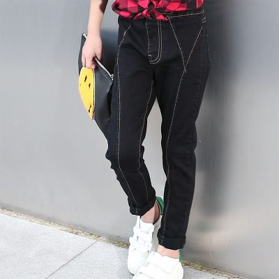 Детски дънки за момичета в няколко модела в черен, светолосин, син и тъмносин цвят - широки и тип Слим