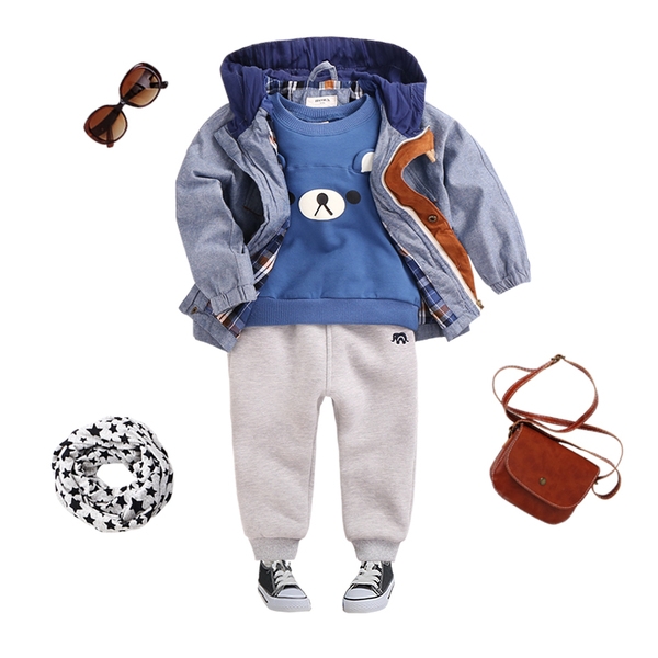 Топли детски спортни панталони с ластик и с връзки в сив,тъмносив, син и червен цвят