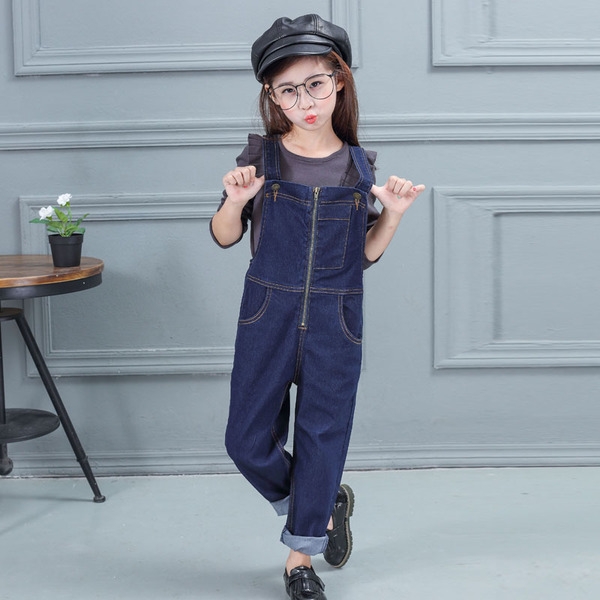 Детски гащеризон за момичета - изчистен, в 2 варианта - с риза и без риза