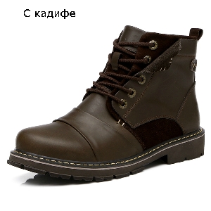 Ανδρικές μπότες του φθινοπώρου και του χειμώνα μαύρες και καφέ με ή χωρίς βελούδο