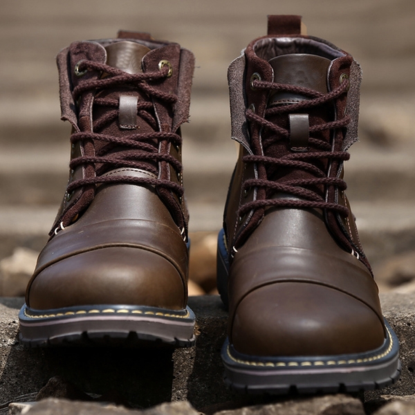 Мъжки есенни и зимни ботуши черни и кафяви с и без кадифе