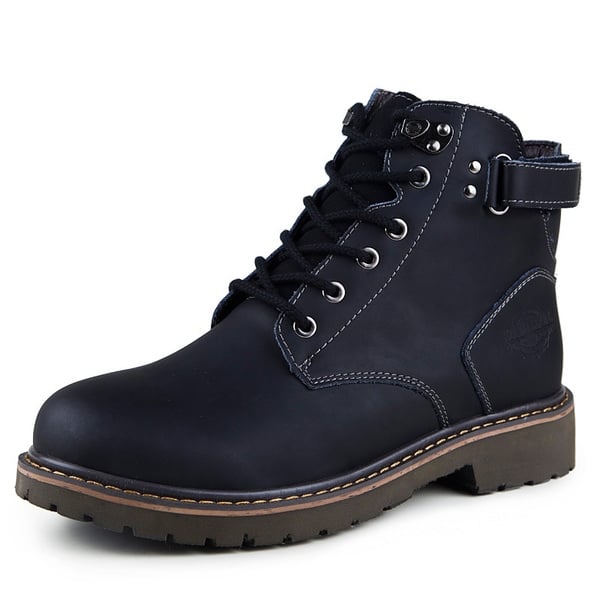 Мъжки високи топли зимни обувки за сняг два уникални модели с тъмен дизайн с и без кадифена подплата