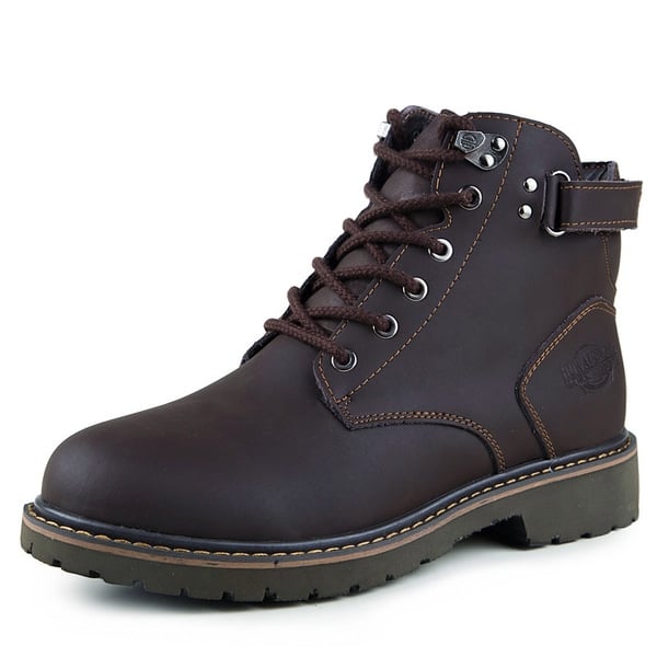 Мъжки високи топли зимни обувки за сняг два уникални модели с тъмен дизайн с и без кадифена подплата