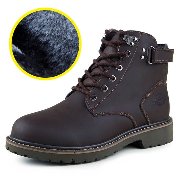 Мъжки високи топли зимни обувки за сняг два уникални модели с тъмен дизайн с и без кадифена подплата