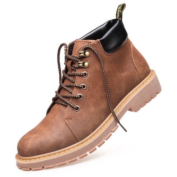 Мъжки зимни ниски боти с основен материал микрофибърна кожа три модела в кафяво и черно