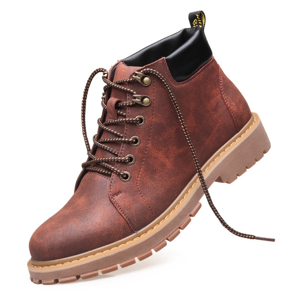 Мъжки зимни ниски боти с основен материал микрофибърна кожа три модела в кафяво и черно