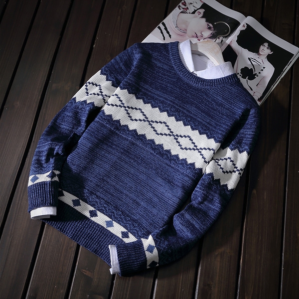 Мъжки пуловери с изчистен дизайн и микс модели в зимни червени зелени сини сиви черни