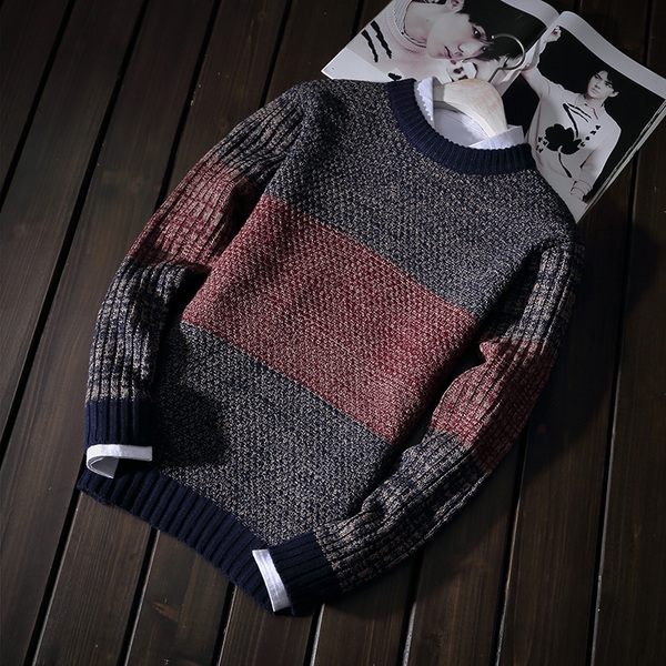 Мъжки пуловери с изчистен дизайн и микс модели в зимни червени зелени сини сиви черни