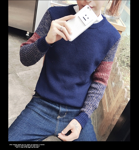 Мъжки пуловери с изчистен дизайн и микс модели в зимни червени зелени сини сиви черни