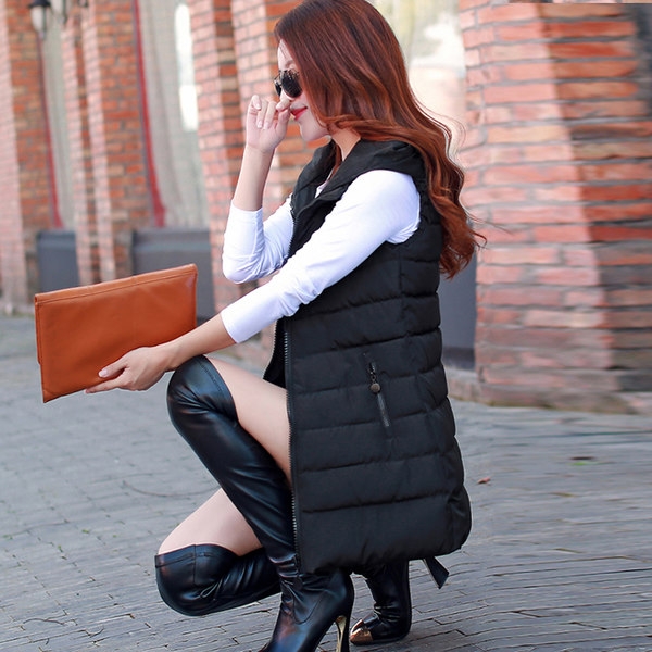 Οι γυναίκες το φθινόπωρο και το χειμώνα μπουφάν με κουκούλα - κόκκινο, ροζ, κίτρινο, πράσινο, μαύρο, ζεστό και μακρύ