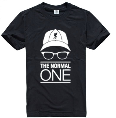 Фен памучна футболна червена, бяла, сива, черна тениска на символите на Ливърпул Клоп - The normal one, Coutinho, Klopp 