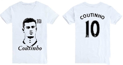 Βαμβακερό T-shirt για το ποδόσφαιρο σε λευκό, γκρι, μαύρο χρώμα  σύμβολα της Λίβερπουλ Klopp - Το κανονικό, Κουτίνιο, Klopp