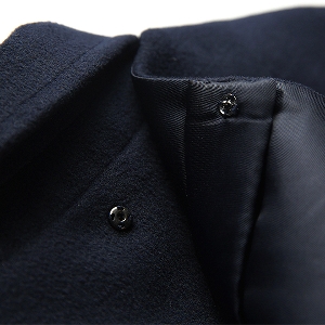 Γυναικείο κομψό παλτό σε σκούρο μπλε με κουμπιά