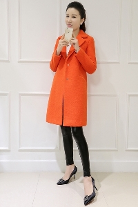 Γυναικείο μάλλινο κομψό παλτό σε δύο κλασικά χρώματα
