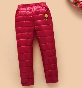 Παιδικά μακρύ και ζεστά χειμωνιάτικα παντελόνια μαύρο, μπλε και κόκκινο χρώμα