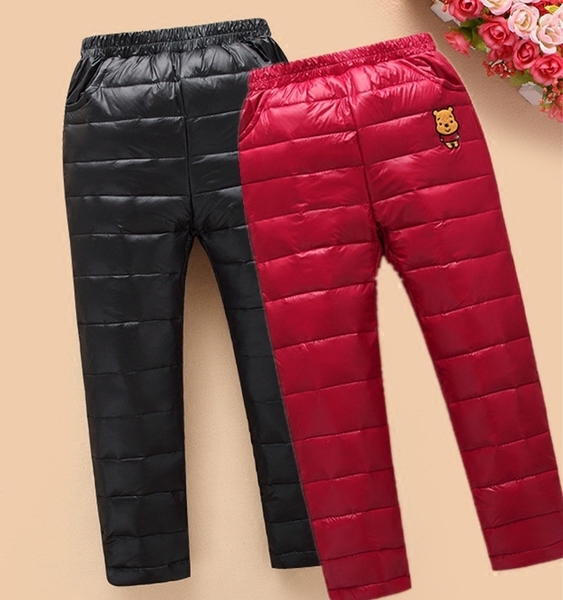 Детски дълги и топли зимни панталони черни, сини и червени