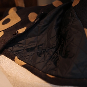 Παιδικό παλτό για κορίτσια με καφέ κουκούλα - μακρύ και τσέπη
