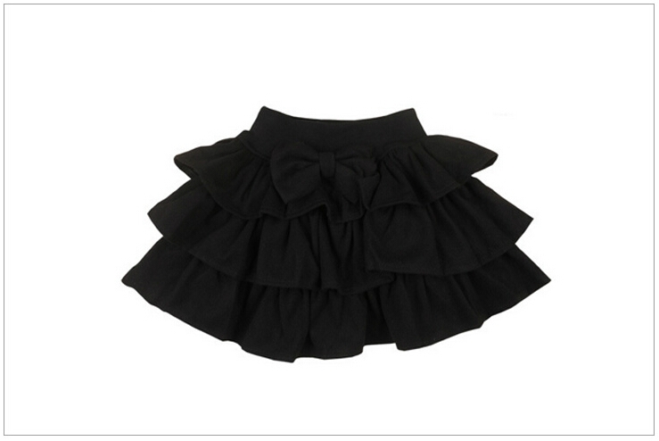 Φούστα των παιδιών για τα κορίτσια - φούντωσε με κορδέλα σε μαύρο και κόκκινο