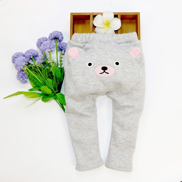 Детски топъл клин за момичета и момчета в 2 модела - изображение на лисица и мече, в розов и сив цвят