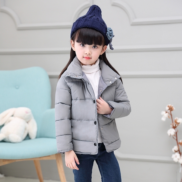 Παιδικό μπουφάν για αγόρια και κορίτσια - μικρό, μαύρο, κόκκινο και γκρι με κουμπιά