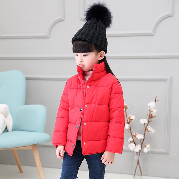 Παιδικό μπουφάν για αγόρια και κορίτσια - μικρό, μαύρο, κόκκινο και γκρι με κουμπιά