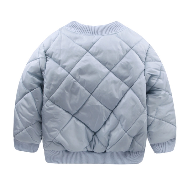 Παιδικό χειμωνιάτικο σακάκι για αγόρια σε μαύρο, κόκκινο, γκρι και πράσινο με λαιμόκοψη