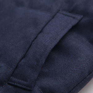 Παιδικό μπουφάν για αγόρια με κουμπιά και τσέπες σε γκρι και σκούρο μπλε χρώμα
