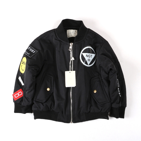 Παιδικό μπουφάν μπέιζμπολ σε πράσινο και μαύρο χρώμα για αγόρια και κορίτσια