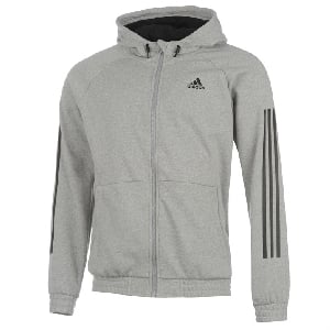 Мъжки сив спортен екип с качулка  adidas 