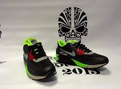 Мъжки маратонки Nike Air Max 90 LUNARLON Black/Grey/Purple/Electric Green/Red 2015