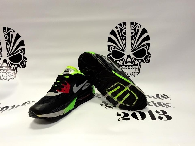 Мъжки маратонки Nike Air Max 90 LUNARLON Black/Grey/Purple/Electric Green/Red 2015