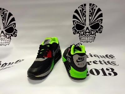 Мъжки маратонки Nike Air Max 90 LUNARLON Black/Grey/Purple/Electric Green/Red 2015