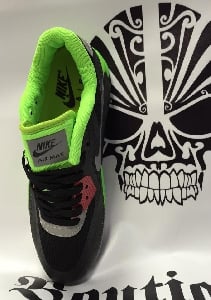 Мъжки маратонки Nike Air Max 90 LUNARLON Black/Grey/Purple/Electric Green/Red 2015