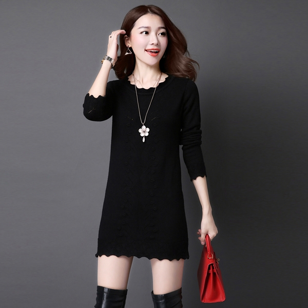 Γυναικεία φορέματα τύπου πουλόβερ σε διάφορα χρώματα - μαύρο, μπλε, λευκό, καφέ, ροζ