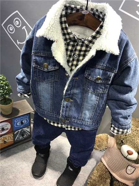 Χοντρό τζιν μπουφάν  με κουμπιά και χοντρό κολάρο - κομψό και λεπτό