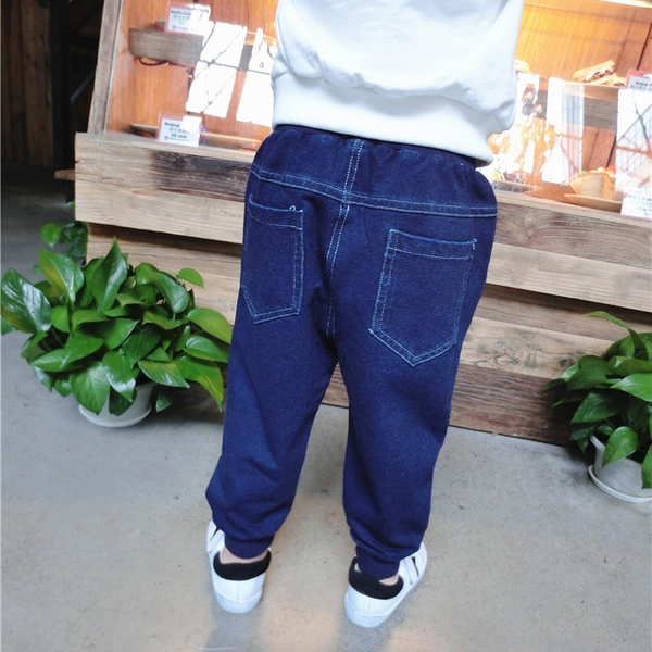 Πανέμορφα φαρδιά παντελόνια για αγόρια σε μαύρο και μπλε χρώμα με λάστιχο