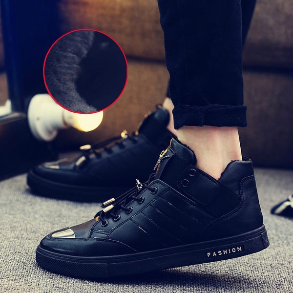 Ανδρικά παπούτσια με βελκρό σε 5 παραλλαγές για το χειμώνα , το  φθινόπωρο και την άνοιξη σε μαύρο, λευκό και χρυσό χρώμα