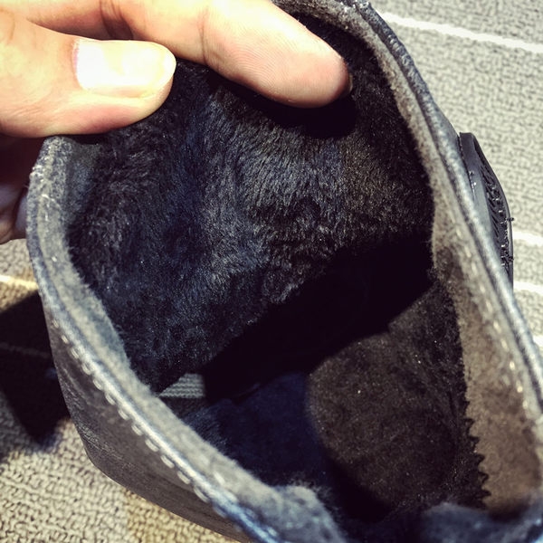 Зимни боти от изкуствена кожа за мъже с връзки в сив, черен и кафяв цвят