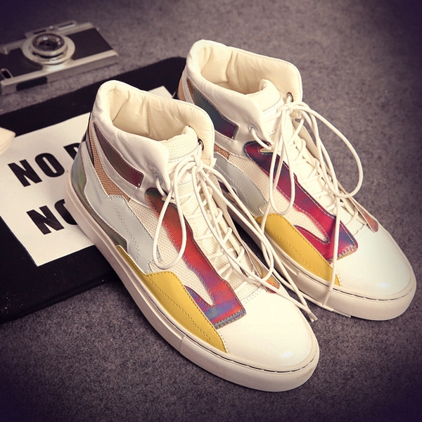 Зимни мъжки стилни кецове в няколко разцветки - бял и черен с връзки