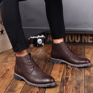 Ανδρικές μπότες βρετανικού στυλ - κομψές, σε καφέ και μαύρο χρώμα