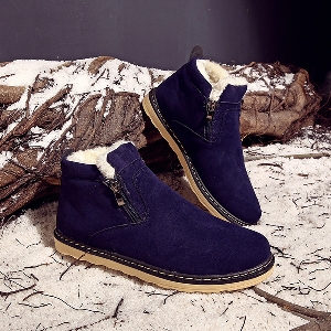 Κομψές χειμωνιάτικες ανδρικές μπότες  με φερμουάρ και ανθεκτική σόλα σε καφέ, μαύρο και σκούρο μπλε χρώμα